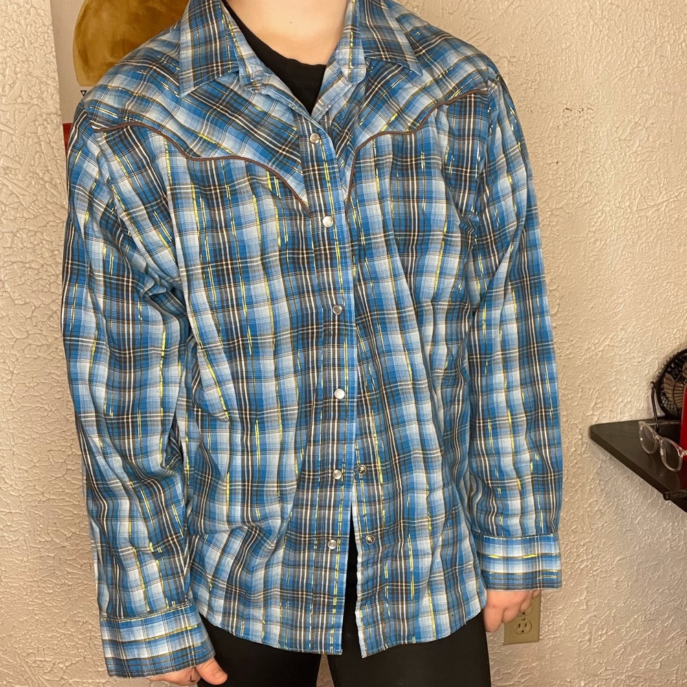 Button up plaid shirt